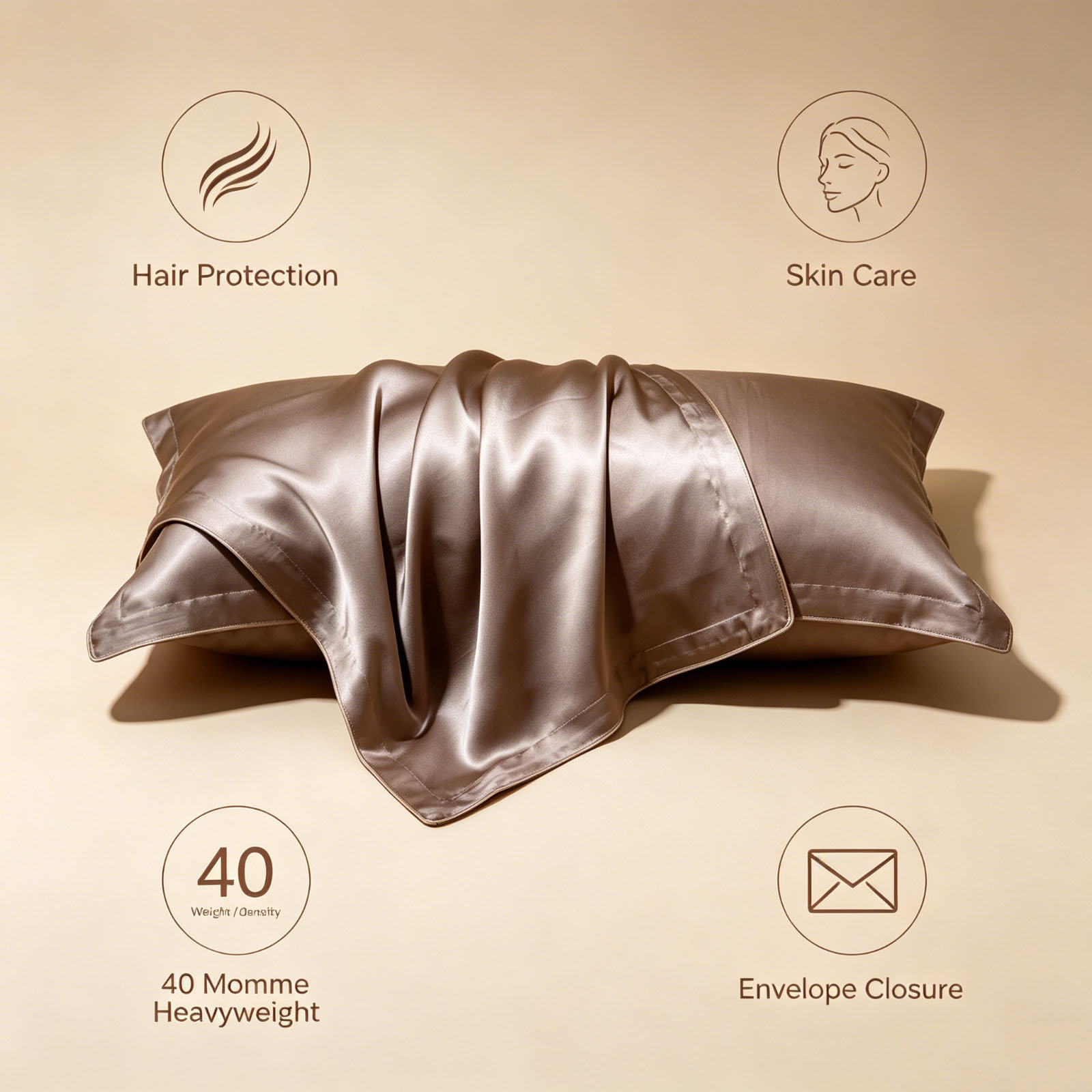 2 Pcs Silk Pillowcase Queen Si - Luxury Skincare Gift Set For Women 评论和价格