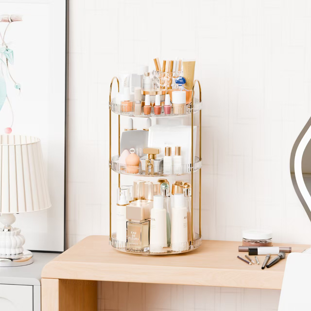 Rotating luxury cosmetic stora - Luxury Skincare Containers 评论和价格