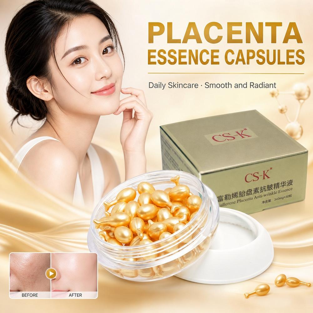 Vitamin E Face Serum Capsules  - Placenta Extract Serum 评论和价格