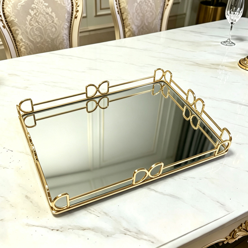 Luxury Gold Mirror Storage Tra - Luxury Skincare Products 评论和价格
