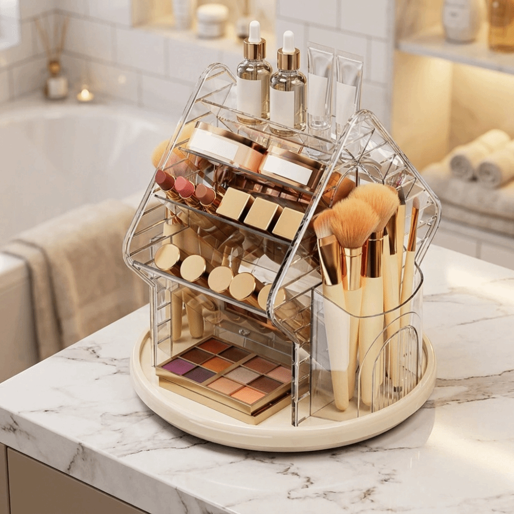 Rotating Desktop Cosmetic Orga - Luxury Skin Care 评论和价格